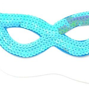 Diona J Blue Sparkle Bling Sequin Eye Costume Masque Chat Halloween Accessories